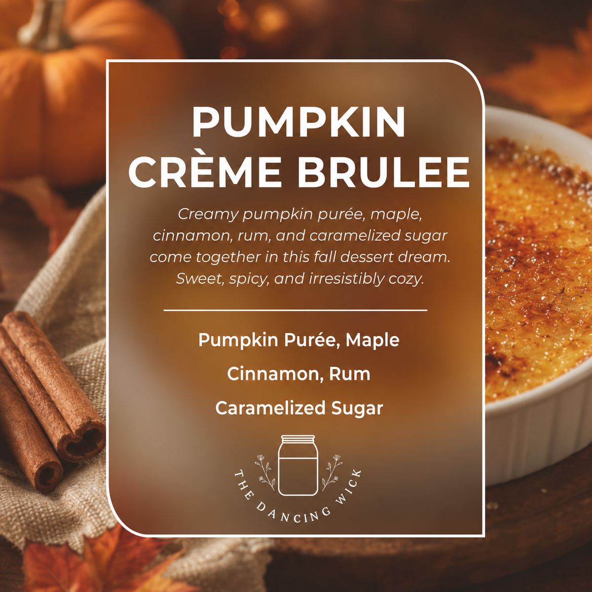 Pumpkin Kisses Fall Soy Candle | 4 & 9 oz Amber Jar - - MaeSor Boutique