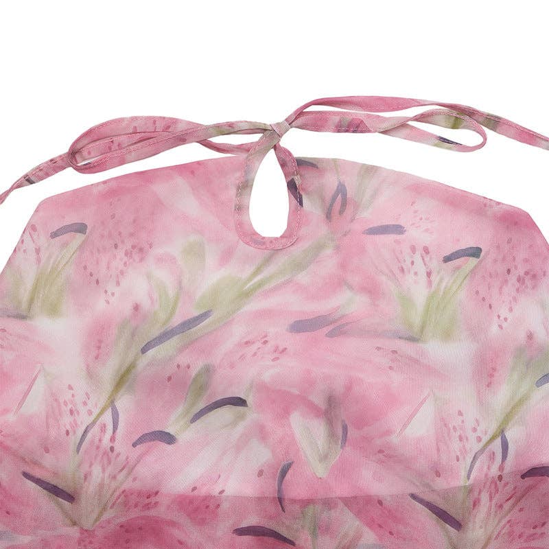 Pink Floral Halter Top