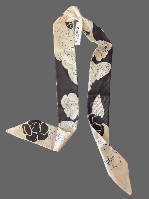 Silk Twilly Scarf - Floral - MaeSor Boutique