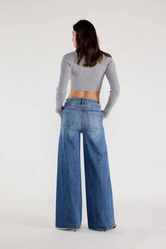 RELAXED WIDE JEANS WAIST STRING