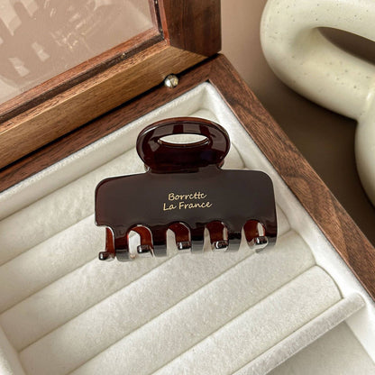 Elegant Letter Print Hair Claw Clip
