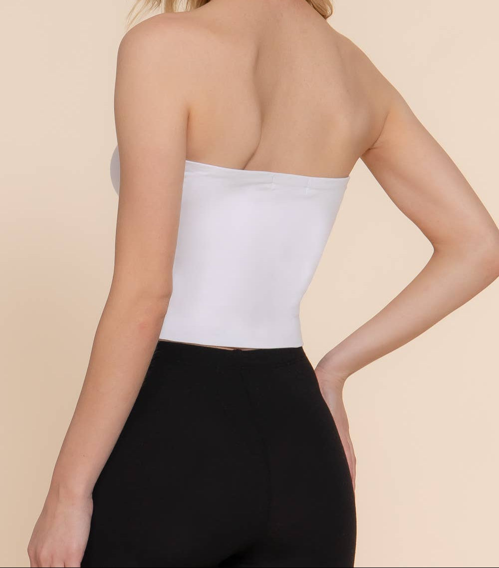 CROP TUBE COTTON JERSEY TOP