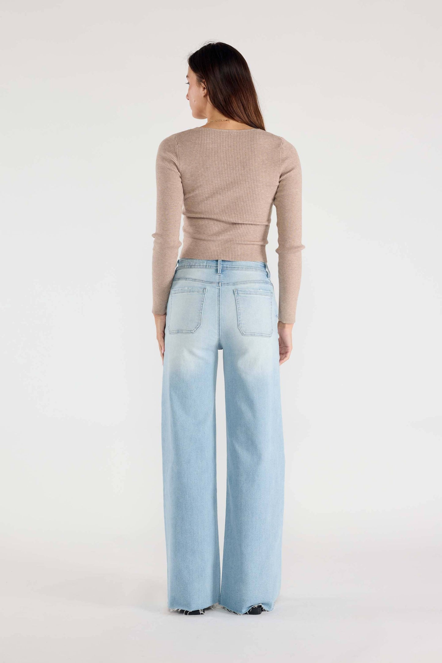 RELAXED WIDE JEANS WAIST STRING