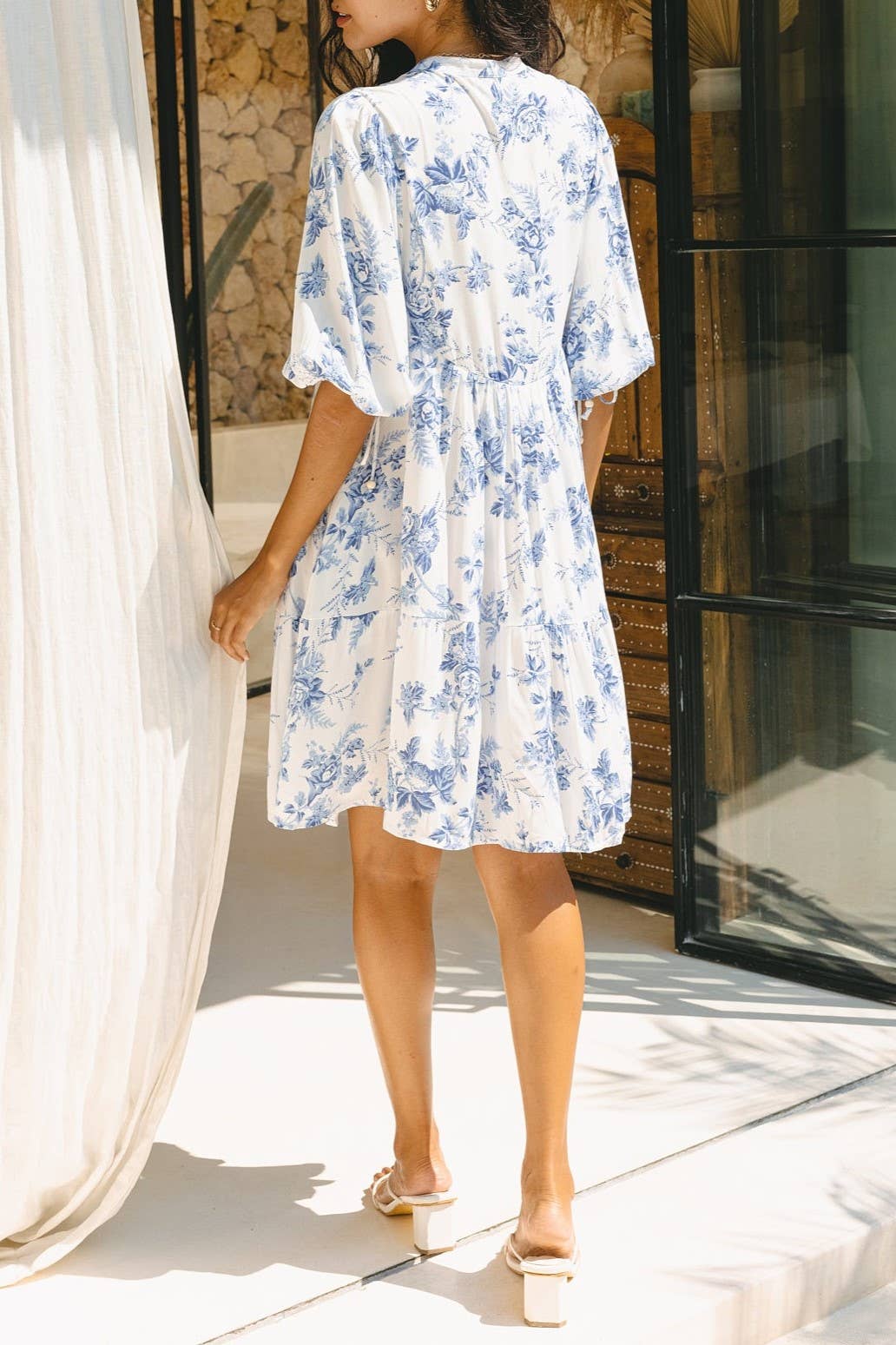 Floral Puff Sleeve Babydoll Dress - - MaeSor Boutique