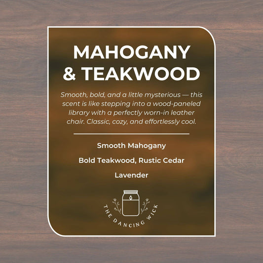 Mahogany & Teakwood Soy Candle | Dark Woods & Musk - - MaeSor Boutique