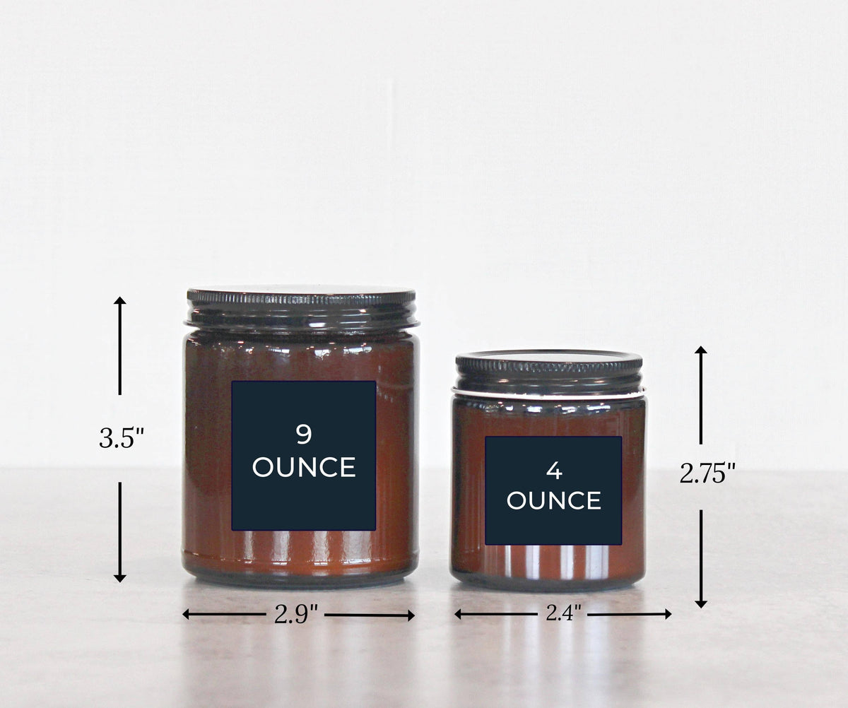 Fall Amber Jar Soy Candle - Choose Your Scent - - MaeSor Boutique