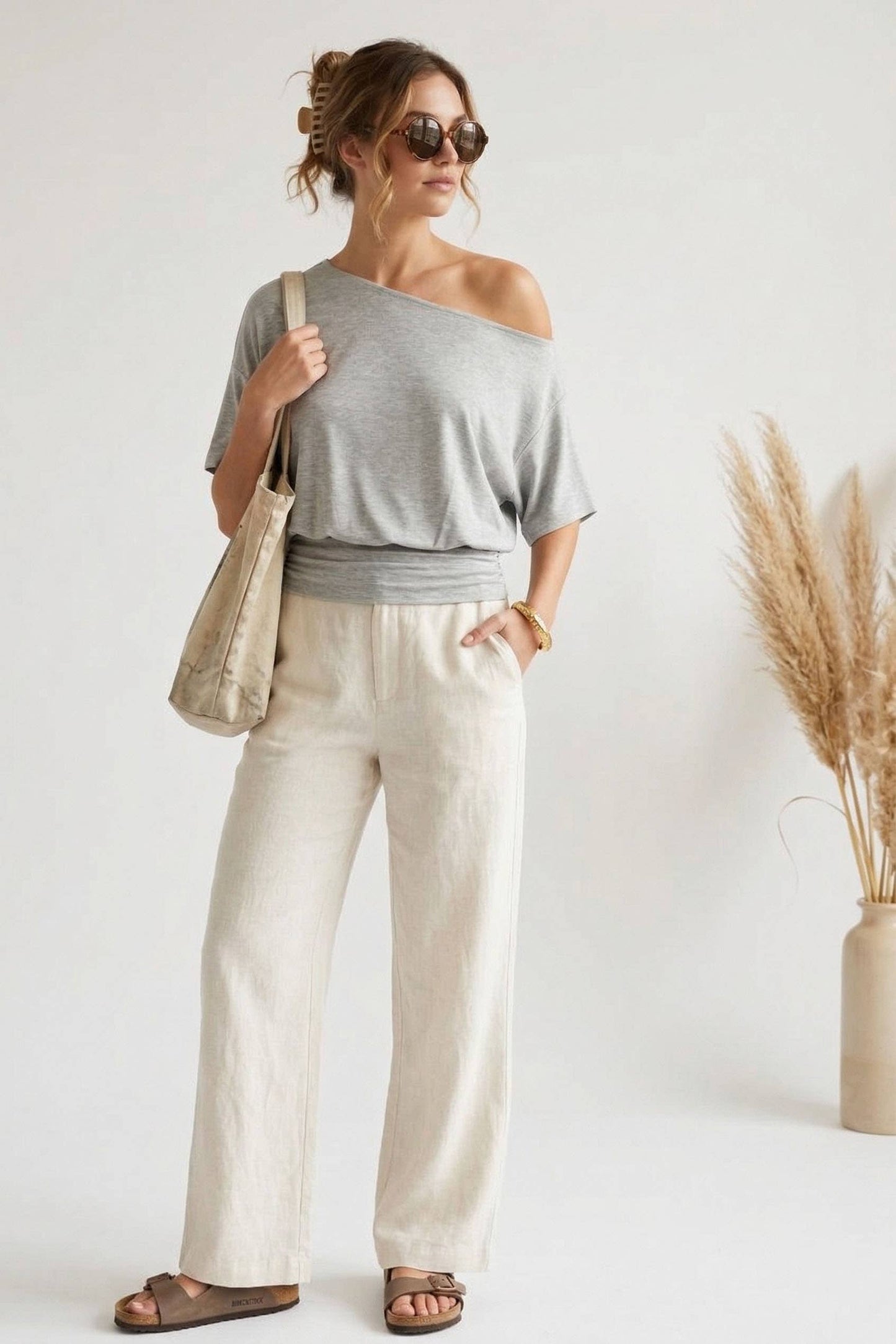 One-Shoulder Ruched Waist Knit Top - - MaeSor Boutique