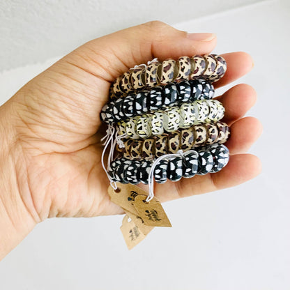 Leopard Print Telephone Cord Hair Coils