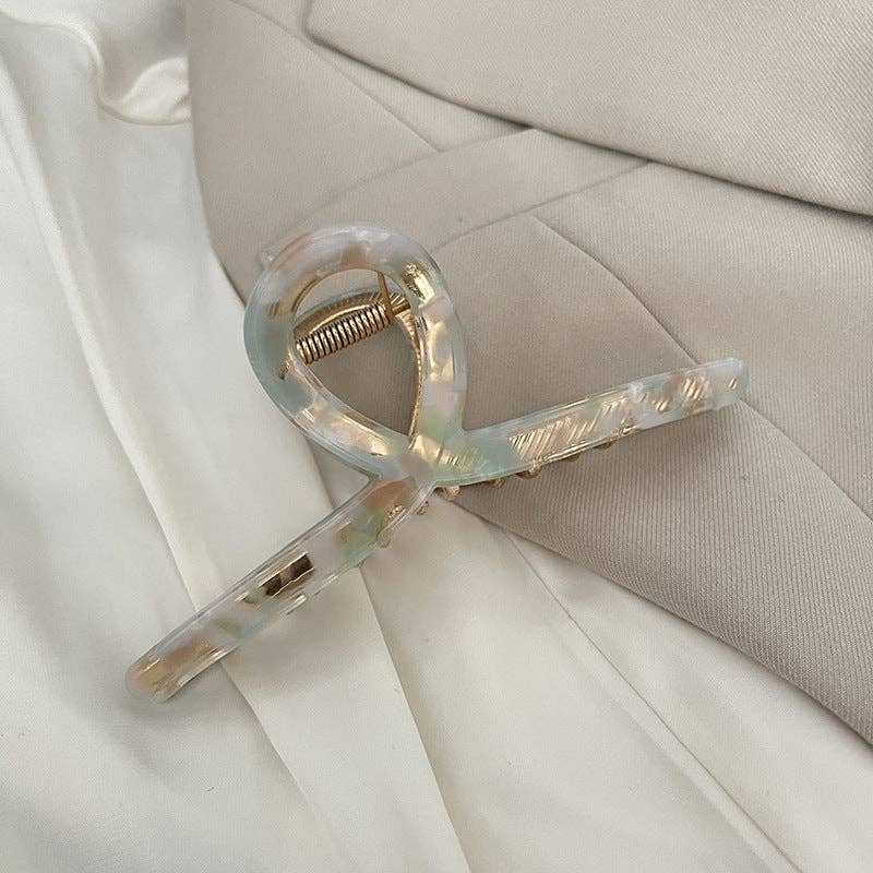 Large Cross Simple Metal Hair Claws