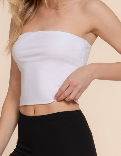 CROP TUBE COTTON JERSEY TOP
