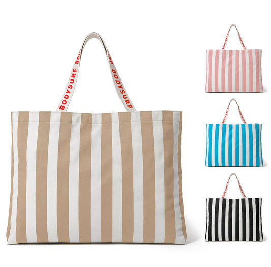 Cotton Canvas Tote Bag - Sand - MaeSor Boutique