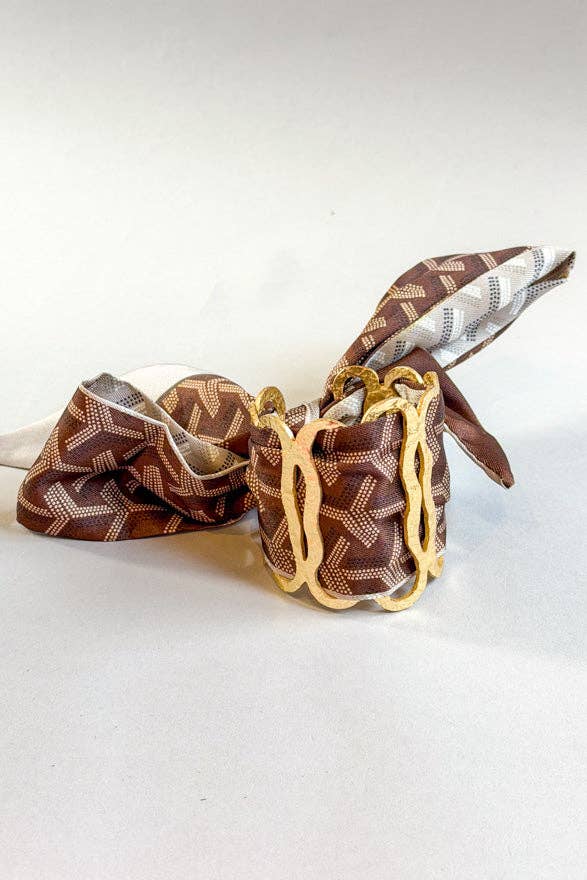 Beth Scarf Cuff Bracelet With Scarf - Beth Brown - MaeSor Boutique