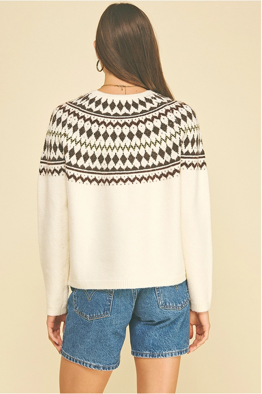 Chalet Muse Nordic Pattern Knit Sweater - - MaeSor Boutique