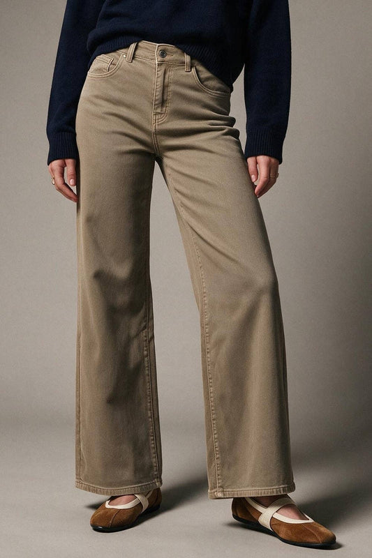 Nine-to-Wine Trouser - BEIGE - MaeSor Boutique