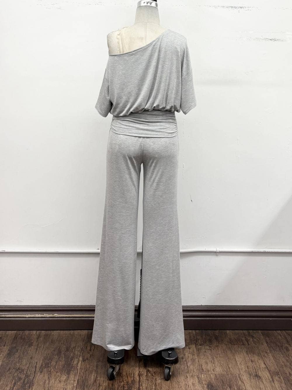 One-Shoulder Ruched Waist Knit Top - - MaeSor Boutique