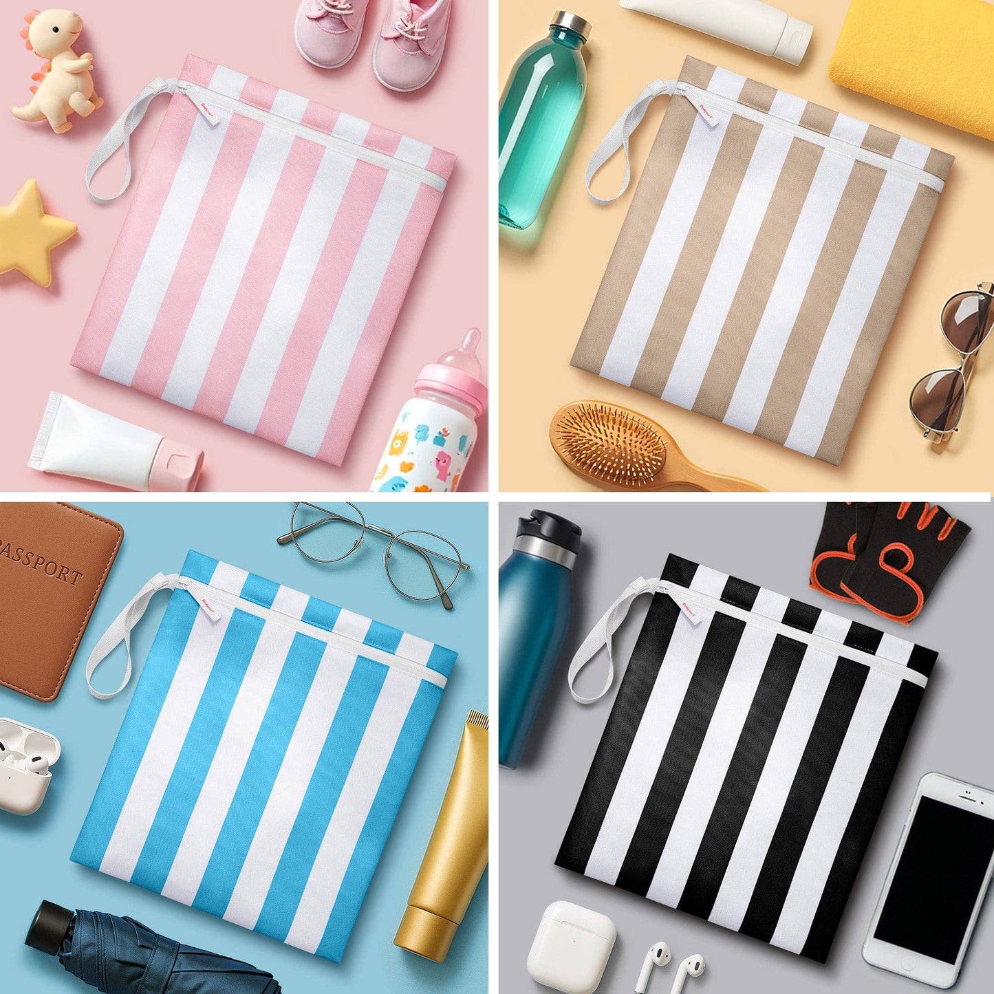 High Tide Wet Bag (Striped) - - MaeSor Boutique
