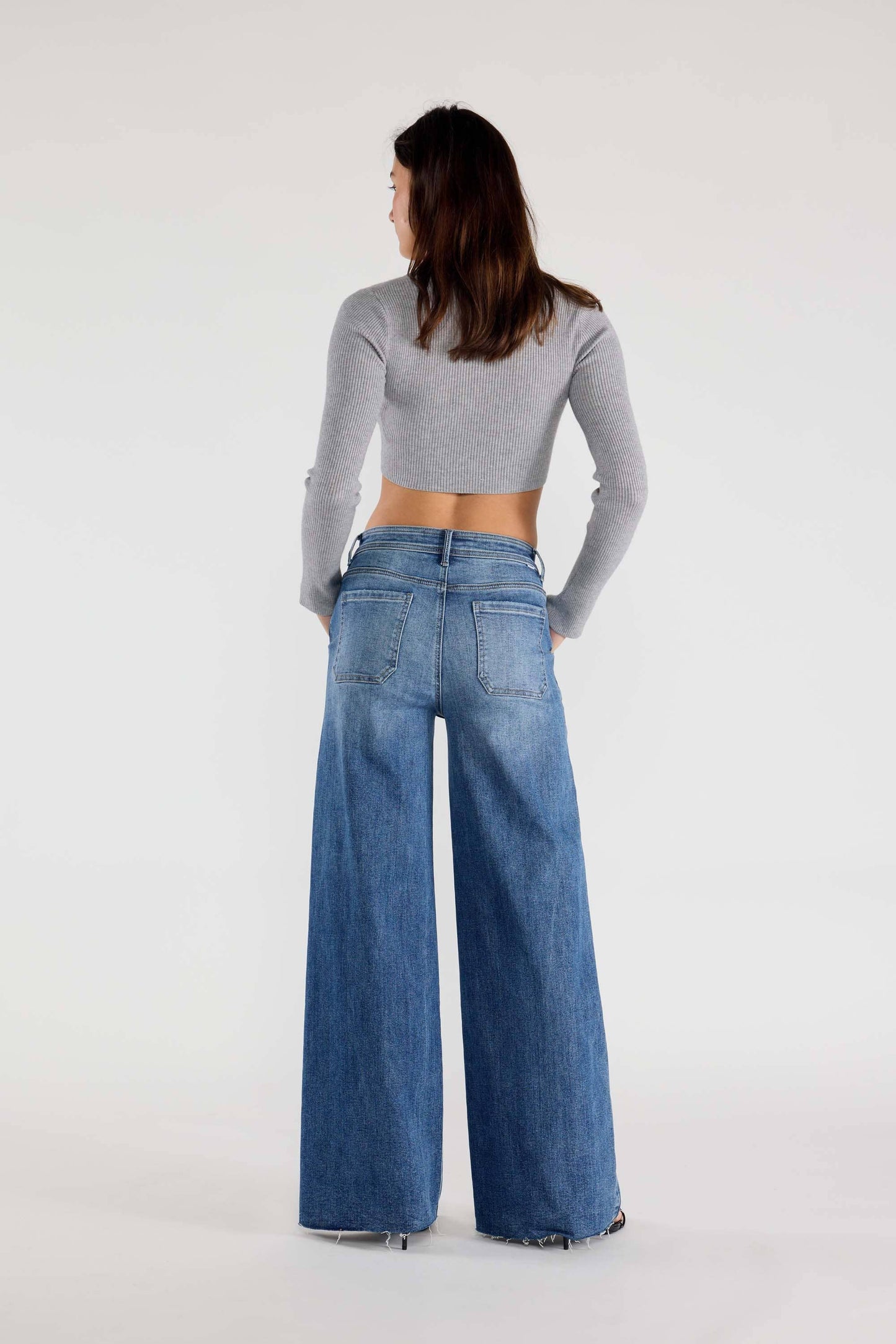 RELAXED WIDE JEANS WAIST STRING