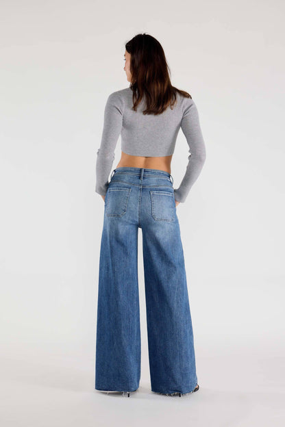 RELAXED WIDE JEANS WAIST STRING