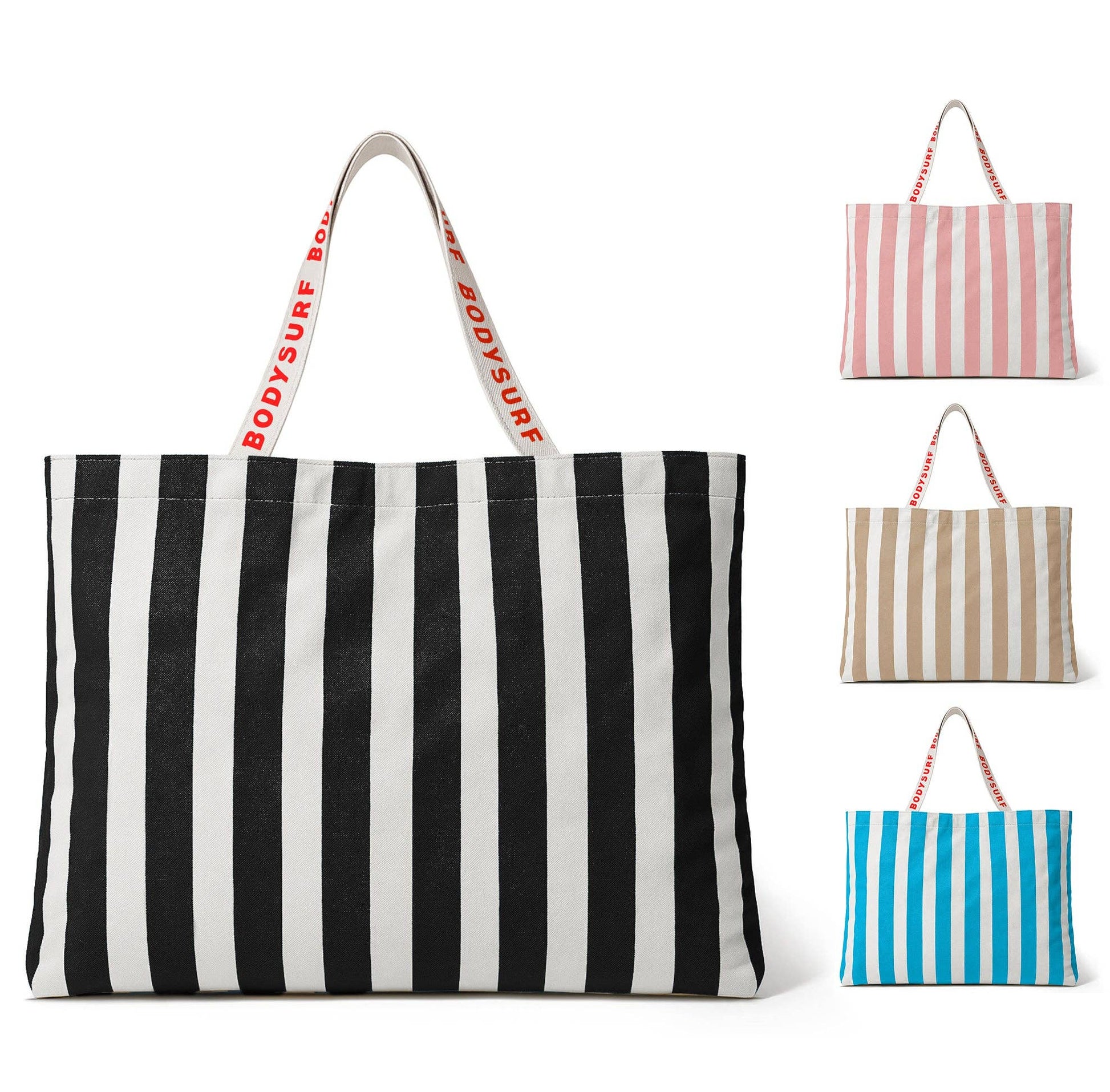 Cotton Canvas Tote Bag - Black - MaeSor Boutique