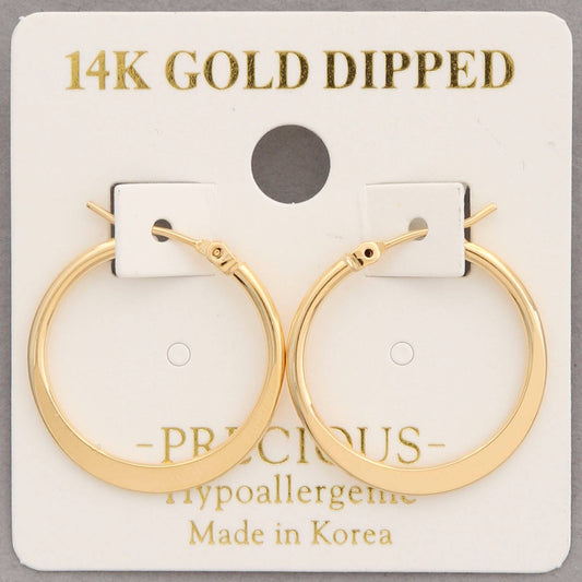 14K Gold Dipped Hoop Earring