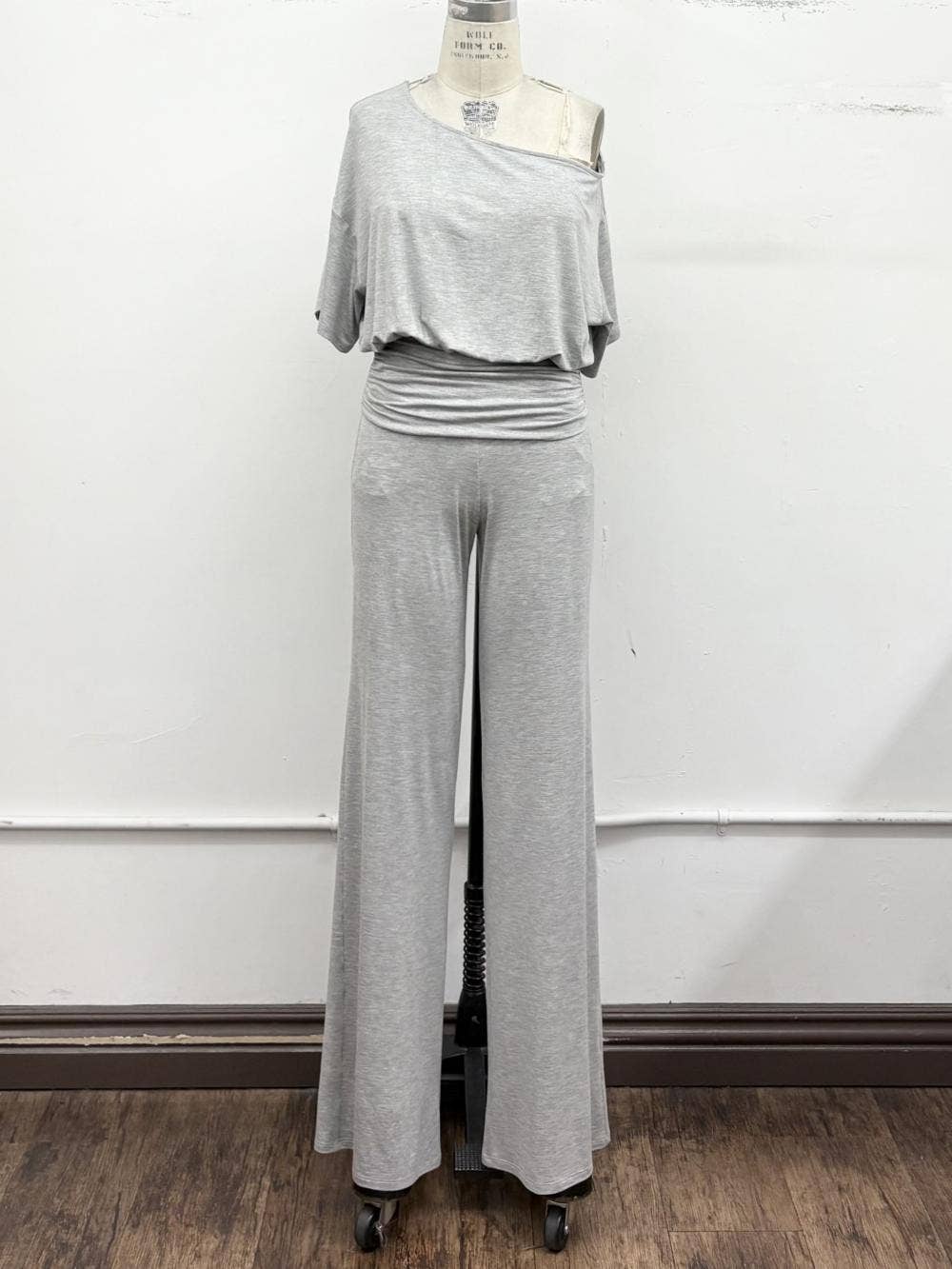 One-Shoulder Ruched Waist Knit Top - - MaeSor Boutique