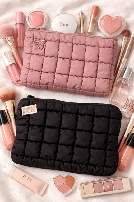 Quilted Makeup Bag - - MaeSor Boutique