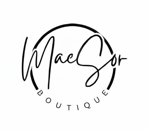 MaeSor Boutique logo with white background